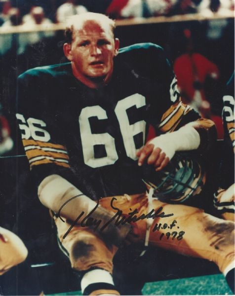 Ray Nitschke (HOF - Green Bay Packers) Autographed 8 x 10 Photo