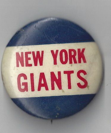 1960's NFL Lot of (2) Pinback Buttons: NY Giants & St. Louis Cardinals