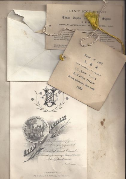 1882 - 1905 Union College Scrapbook with Baseball Boxscores