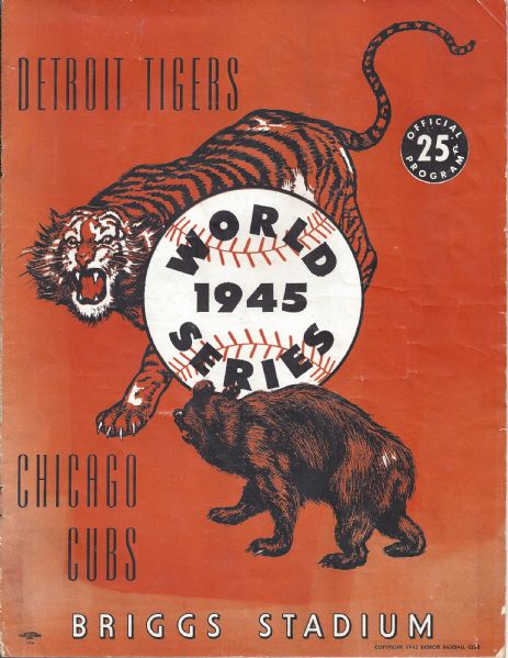 1945 World Series Official Program at Detroit 