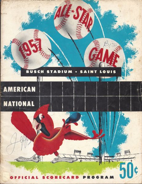 1957 MLB All-Star Game Official Program at St. Louis