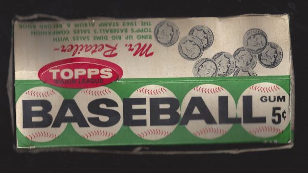 1962 Topps Baseball Empty Wax Display Box