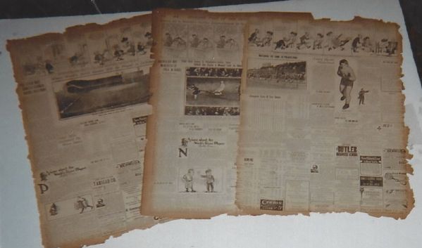 1911 WS Lot of (3) Individual Newspaper Pages