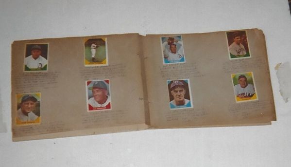 1960 Fleer Baseball Cards ( Near 1/2 of set) Glued into Scrapbook