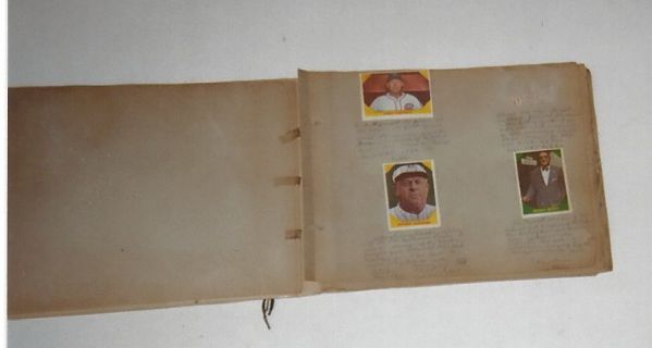 1960 Fleer Baseball Cards ( Near 1/2 of set) Glued into Scrapbook