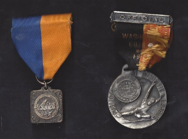 C. 1919 & 1970 Track & Field/Fencing Medallions with Ribbons