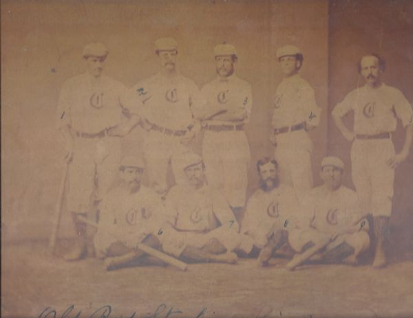 1869 Cincinnati Red Stockings Calendar Header Photo from Contemporary Era