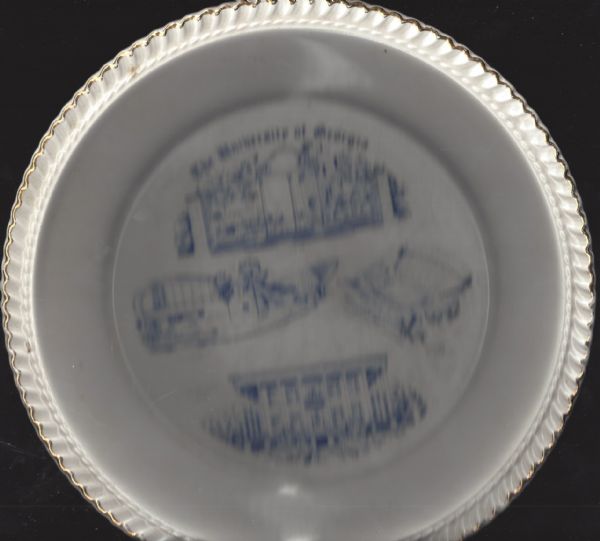 C. 1960's University of Georgia Decorative Collectors Plate with Football Stadium