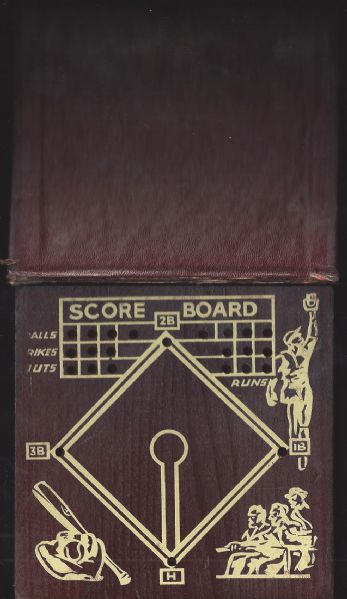 1940's Small Size Baseball Peg Board Game with Accessories