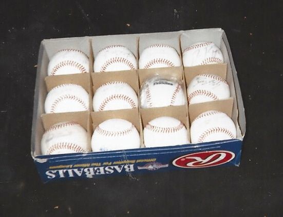 C. 1990's - 2000's Big Box of (12) Rawlings Official Baseballs Signed by Eastern League Players