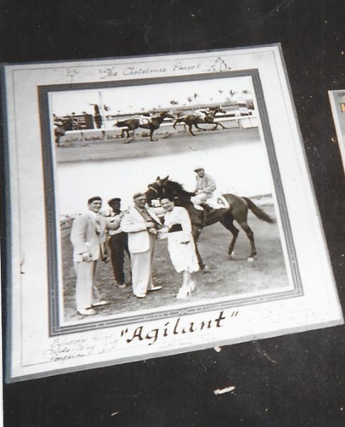 1947 Gulfstream Park Agilant Horse Racing Display Piece Matted