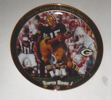 Bart Starr (Green Bay Packers) Super Bowl I Scene Decorative Plate with COA