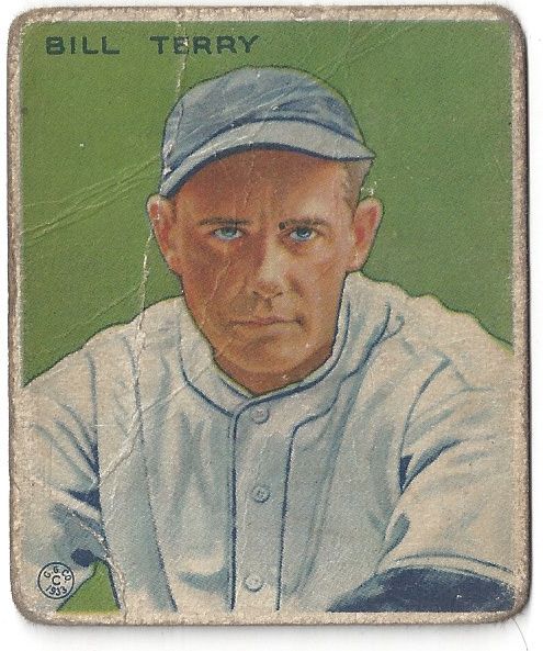 1933 Bill Terry (HOF) Goudey Baseball Card