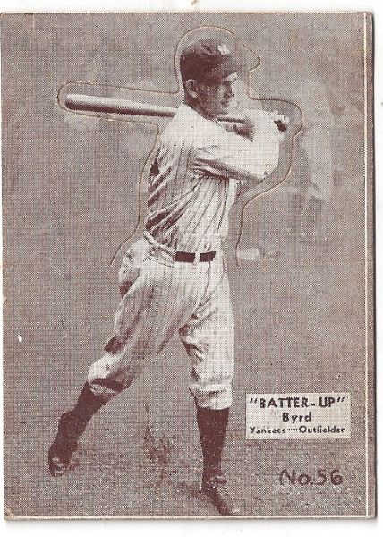 1934 Charlie Byrd (NY Yankees) Batter Up Baseball Card