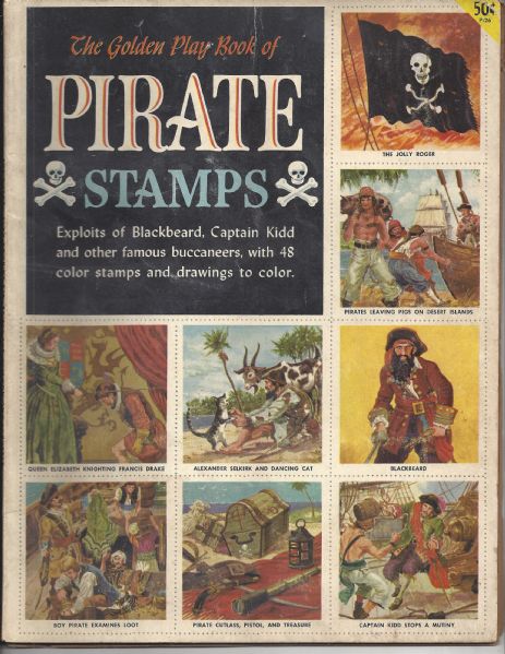 1954 Simon & Schuster: The Golden Play Book of Pirate Stamps 