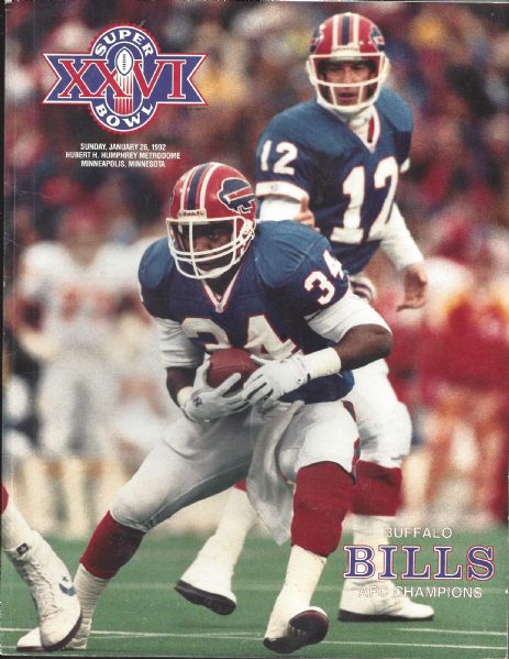1991 Buffalo Bills Super Bowl XXVI Media Information Book