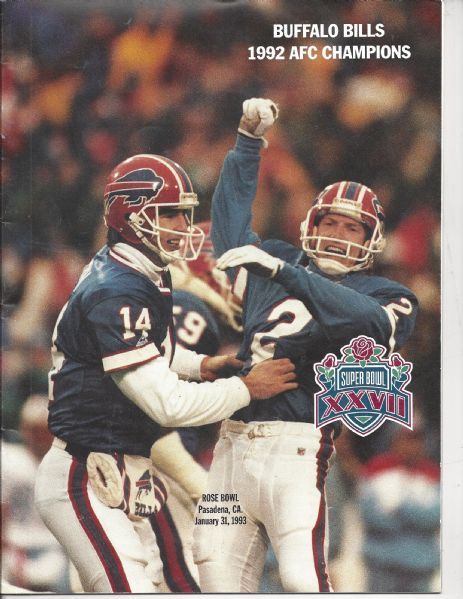 1992 Buffalo Bills (AFC Champions) Super Bowl XXVII Media Book