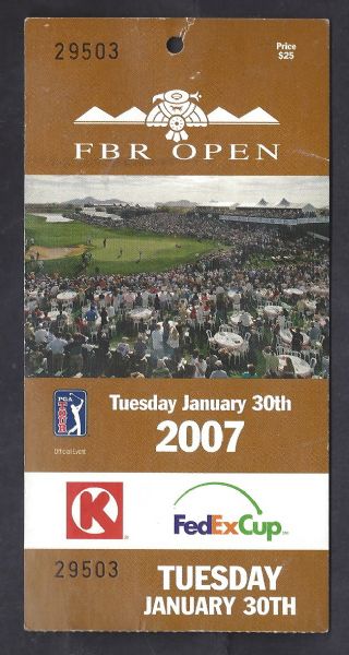 2007 FBR Golf Tournament  One Day Pass 