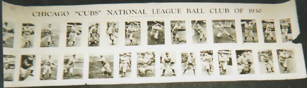 1930 Chicago Cubs (National League Pennant Winners) Blue Ribbon Malt Panorama