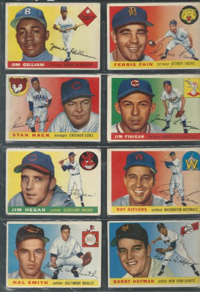 1955 Topps Baseball Cards Partial Set of (100) 