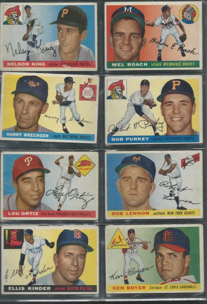 1955 Topps Baseball Cards Partial Set of (100) 