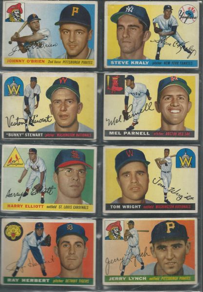 1955 Topps Baseball Cards Partial Set of (100) 