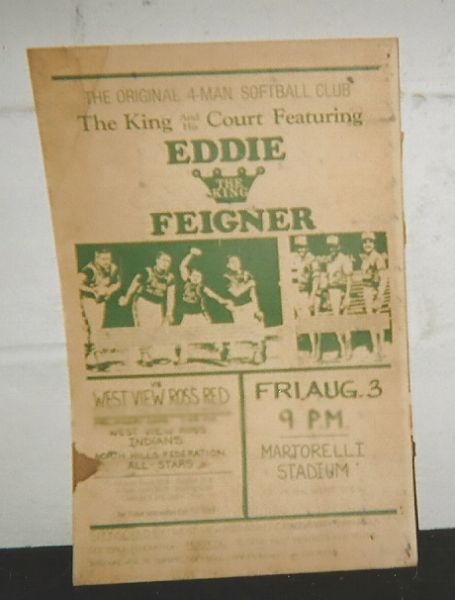 C. 1970's Eddie Feigner - The King & His Court Deluxe Broadside