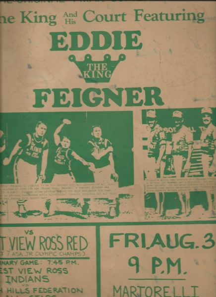 C. 1970's Eddie Feigner - The King & His Court Deluxe Broadside