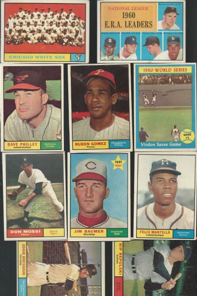 1961 Topps Baseball Cards Partial Set of (115)