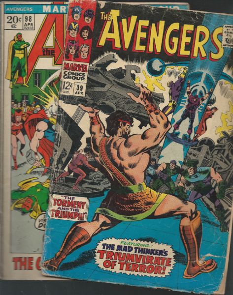 1960's - 70's The Avengers Marvel Comic Group Lot of (2) 