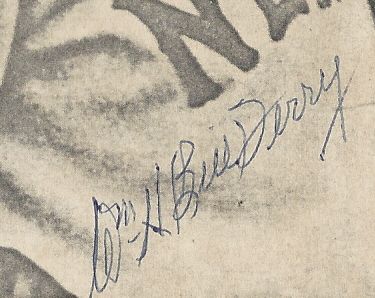 Bill Terry (HOF) Autographed Hall of Fame Photo Paper 