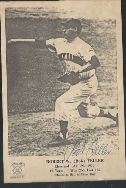 Bob Feller (HOF) Autographed Photo Paper