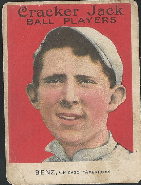 1915 Cracker Jack Joe Benz Baseball Card