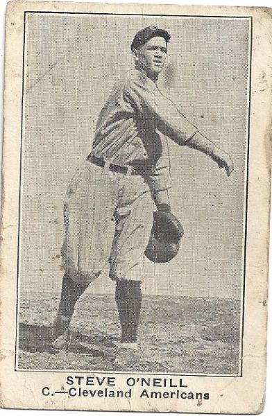 1922 Steve O'Neill (Cleveland - AL) American Caramel E121 Card
