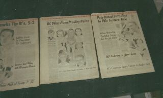 1963 - 64 Boston Celtics Themed Lot of (3) Boston Record American Papers 
