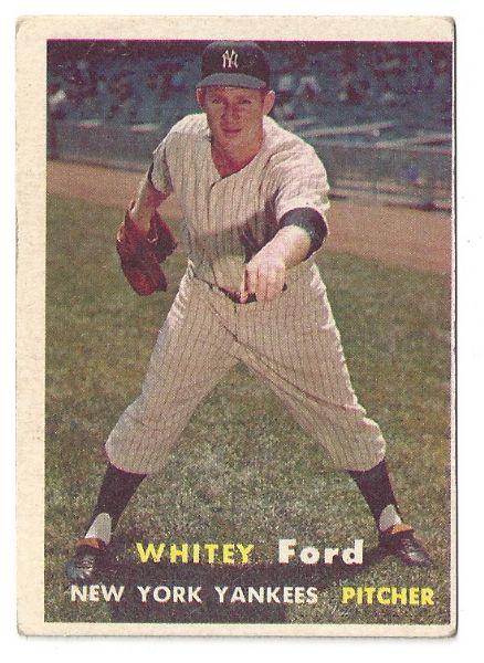 1957 Whitey Ford Topps Baseball Card