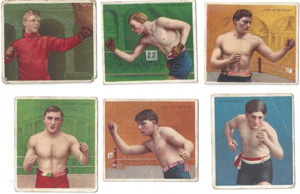 1911 Mecca Tobacco Lot of (6) Boxing Cards