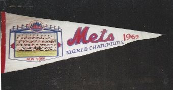 1969 NY Mets World Champions Picture Pennant  