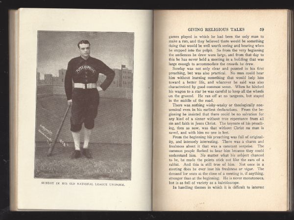 1914 Billy Sunday - Baseball Player/Evangelist - Biography Hardcover Book