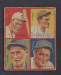 1935 Babe Herman Goudey 4 in 1 Baseball Card
