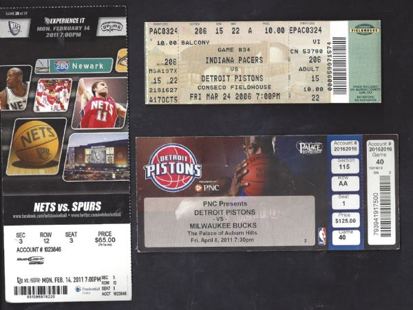 2006 - 2011 NBA pro Basketball Lot # 2 of (7) Tickets 