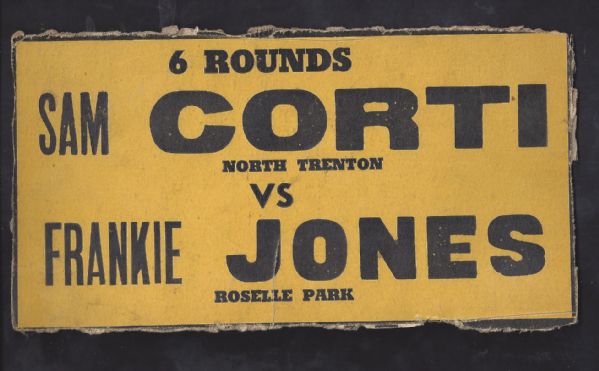 C. early 1940's Trenton (NJ) Partial boxing Broadside