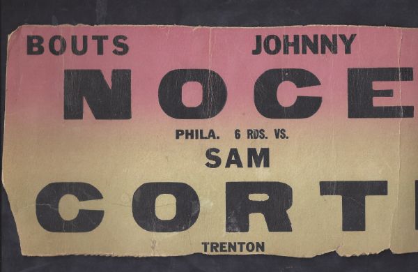 C. early 1940's Trenton (NJ) Arena Boxing Partial Broadside