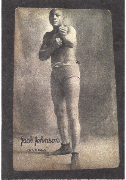 1921 Jack Johnson Original Boxing Exhibit Card