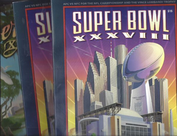 Super Bowl Program Lot of (3) 