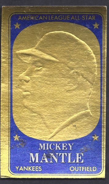 1965 Mickey Mantle (HOF) Gold Tint Embossed Baseball Card