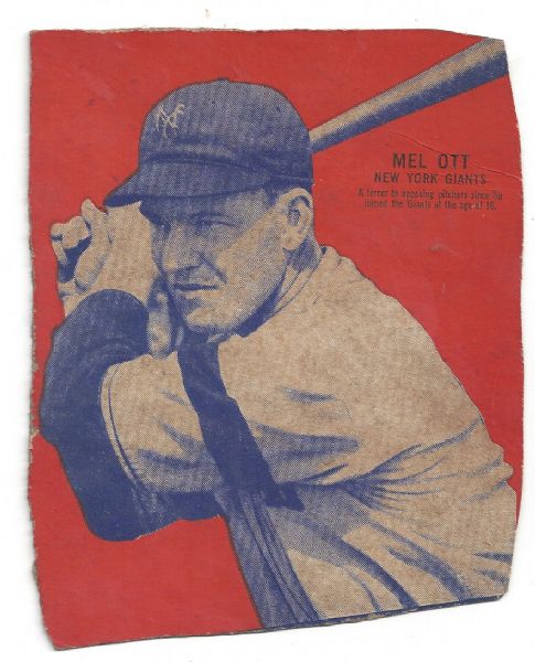 1935 Mel Ott (HOF) Wheaties Card 