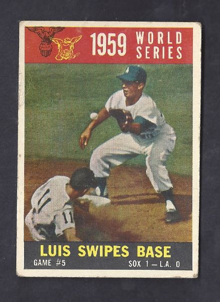 1959 Topps World Series card Game # 5 at LA  