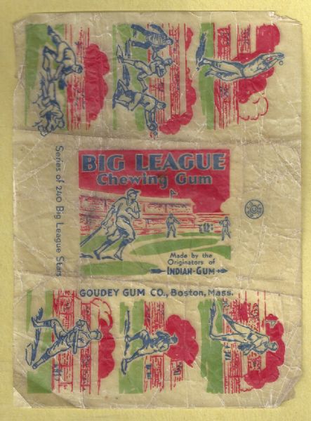 1933 Goudey Baseball Card Wax Wrapper # 2