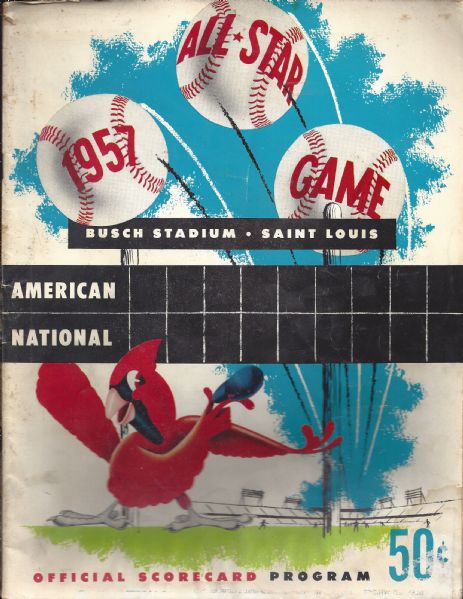 1957 MLB All-Star Game Official Program at St. Louis